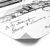1883 Tekening van geweerpatronen Poster (Hoek)