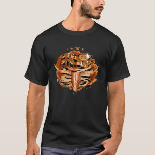1883 Yellowstone Koe Stier Schedel Boho T-shirt