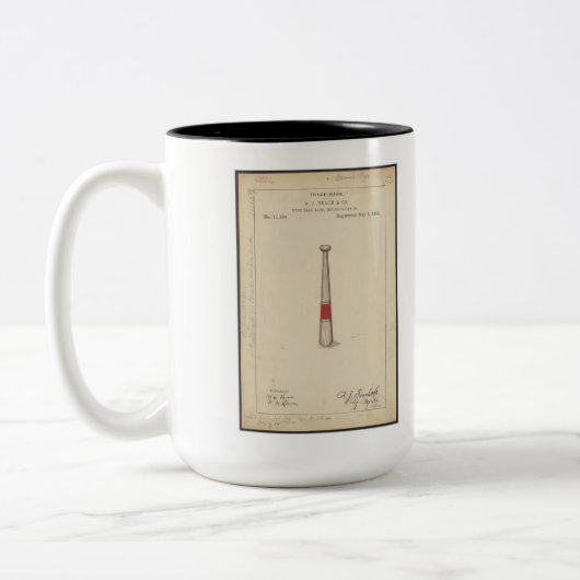 1884 / 1885 Vintage Baseball Bat Patent Mug ! (Gauche)