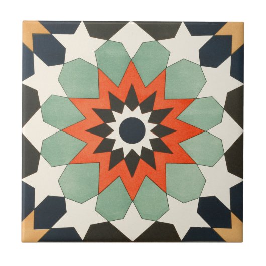  1884 Kunstster voor sierdoeleinden Tegeltje (Voorkant)