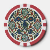 1885 Arabische Deco Fantasy Floral Poker Chips (Voorkant)