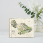 1885 De Witt Alexander Map of Maui, Hawaii Briefkaart (Staand voorkant)