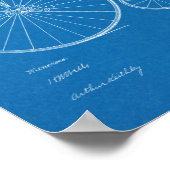 1885 High Wheeler Bicycle Design Patent Art Print (Hoek)