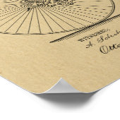 1885  High Wheeler Bicycle Patent Art Print (Hoek)