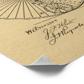 1885  High Wheeler Bicycle Patent Art Print (Hoek)