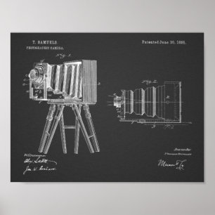 1885 Impression de dessin d'art breveté de caméra