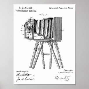 1885 Kunsttekentekening camera Patent Poster