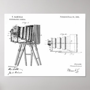 1885 Kunsttekentekening camera Patent Poster