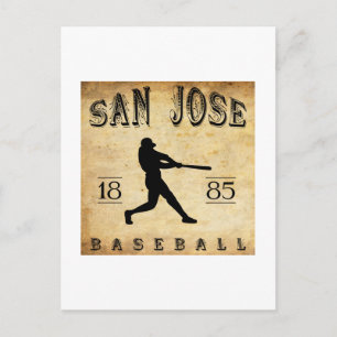 1885 San Jose California Baseball Briefkaart