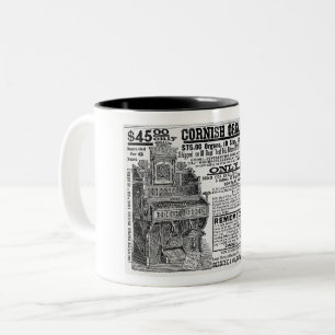 1886 AD VOOR CORNISH ORGELS TWEEKLEURIGE KOFFIEMOK