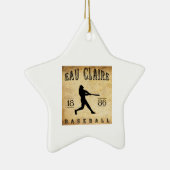 1886 Eau Claire Wisconsin Baseball Keramisch Ornament (Rechts)