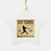 1886 Eau Claire Wisconsin Baseball Keramisch Ornament (Achterkant)