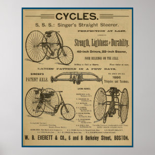 1886 fietsenmagazijn en kunstwerk Poster