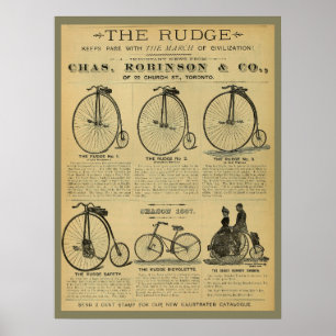 1886 High Wheeler Magazine en Art Poster