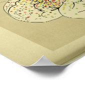 1886  humane hersenanatomie afdrukken poster (Hoek)