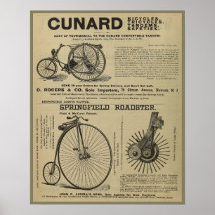 1887 fietsenmagazijn en kunstwerk Poster