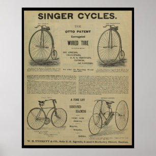 1887 fietsenmagazijn en kunstwerk Poster