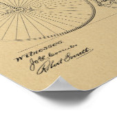 1887  High Wheeler Bicycle Patent Art Print (Hoek)