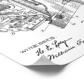 1887 Kunsttekentekening camera Patent Poster (Hoek)