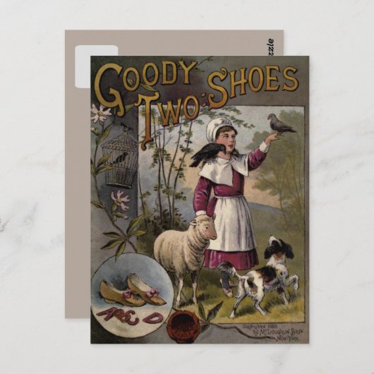 1888 Boekomslag Goody-Two Shoes Briefkaart (Voorkant / Achterkant)