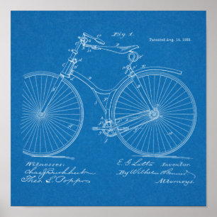 1888  brochure over fietspatroon — Kunstafdrukken Poster