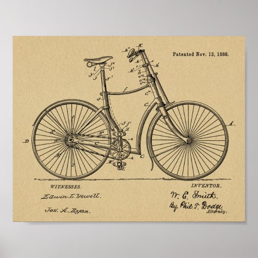 1888  handremblokprintplaat voor fietsen poster (Voorkant)
