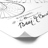 1888 High Wheeler Bicycle Patent Art Print (Hoek)