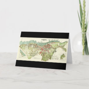 1888 Kaart van Göteborg Zweden door Ludvig Simon