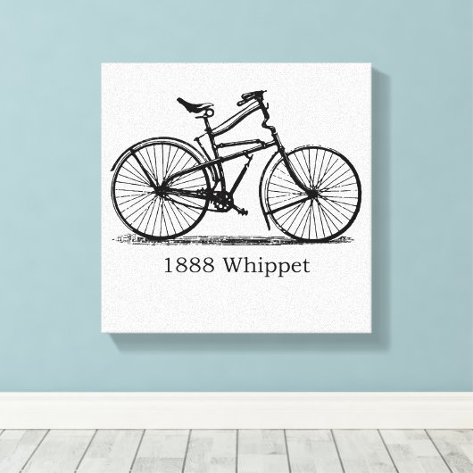 1888 Whippet Canvas Afdruk (Insitu (Houten vloer))