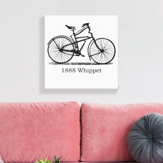 1888 Whippet Canvas Afdruk (Insitu (Woonkamer))