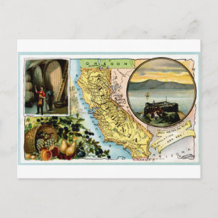 1889 Californische kaart