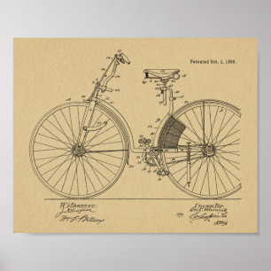 1889  fietsklep voor dress-patentkunst poster