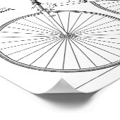 1889 Kunsttekenafdrukken zonder wirwar van kabels Poster (Hoek)