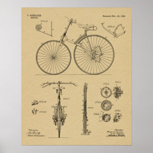 1889 Kunsttekenafdrukken zonder wirwar van kabels Poster