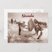 1889 Nevada Briefkaart treinwrak (Voorkant / Achterkant)