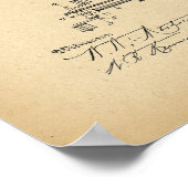 1889 Patent tandem Bicycle Poster (Hoek)