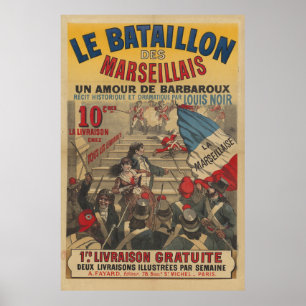 1890 Affiche Bataillon des Marseillais