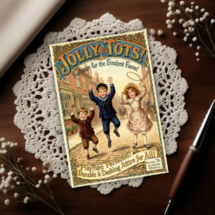 1890 Antieke Jolly Tots Kleding Reclame Briefkaart