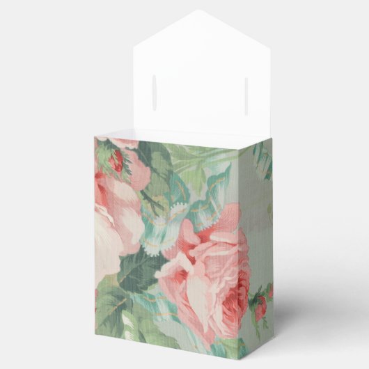 1890 Britse Stof Rozen & Daisies Bedankdoosjes (Geopend)