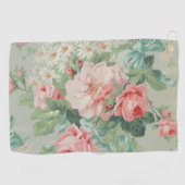 1890 Britse  Stof Rozen & Daisies Golfhanddoek (Horizontaal)