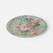 1890 Britse  Stof Rozen & Daisies Papieren Bordje (Gekanteld)