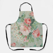 1890 Britse  Stof Rozen & Daisies Schort (Voorkant)
