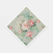 1890 Britse  Stof Rozen & Daisies Servet (Hoek)