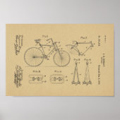1890 brochure met fietspatroon poster (Voorkant)