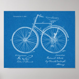 1890  brochure over fietspatroon — Kunstafdrukken Poster