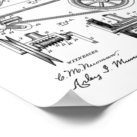 1890 fietspatafdruk poster (Hoek)