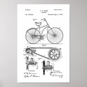 1890  fietspatafdruk poster