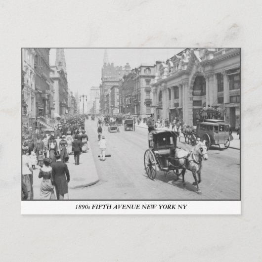 1890 Fifth Avenue New York  foto Briefkaart (Voorkant)