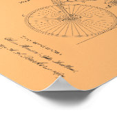 1890 velocipede-patentafdrukken poster (Hoek)