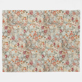 1890 William Morris Acanthus Portière Fleece Deken (Voorkant (Horizontaal))